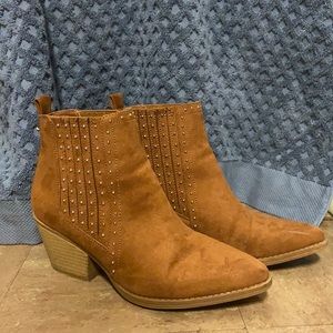 Maurices heeled and studded cowgirl booties